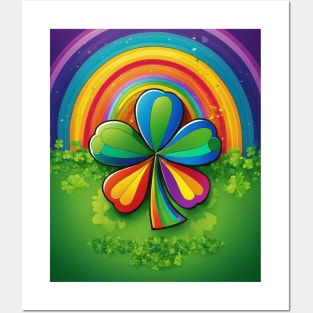 Saint Patrick's Day Rainbow Posters and Art